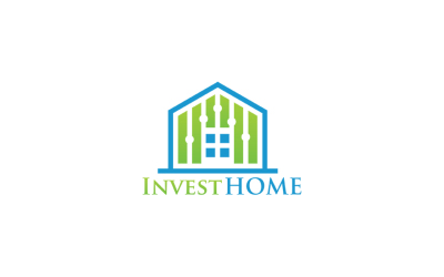 Invest Home Logo Template