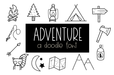 Adventure - A Camping/Outdoors Doodle Font