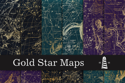 Gold Star Map Backgrounds