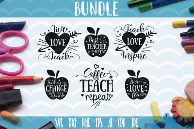 Teachers svg Funny School Quotes Bundle Teacher Gift 6 design