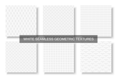 White geometric seamless textures