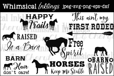 Happy Trails~Horse Lovers Mini Bundle SVG Set