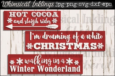 Hot Cocoa and Sleigh Rides SVG Set