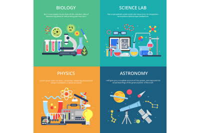 Concept pictures with science symbols