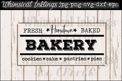 Hometown Bakery Vintage Sign SVG