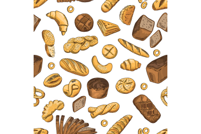 Bun, bagel, baguette and other bakery foods