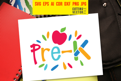 Pre - K - svg, eps, ai, cdr, dxf, png, jpg