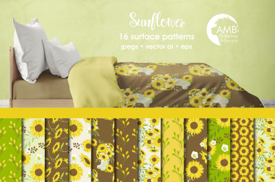 Sunflower patterns&2C; Sunflower papers AMB-1431