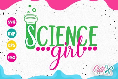 Science girl svg, science class, back to schol