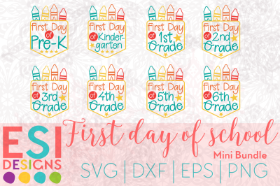 First Day of School Mini Bundle | SVG, DXF, EPS & PNG