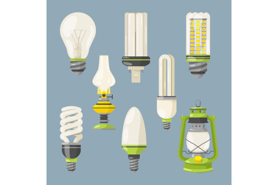 Incandescent bulbs, halogen and other different types