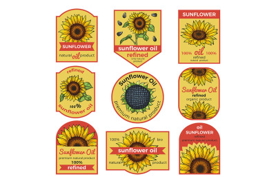 Labels for sunflower oil