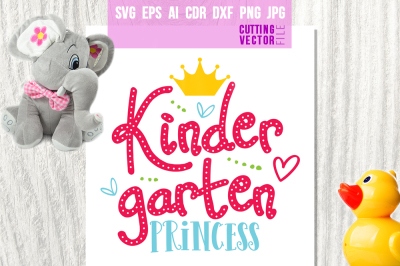 Kindergarten Princess - svg, eps, ai, cdr, dxf, png, jpg
