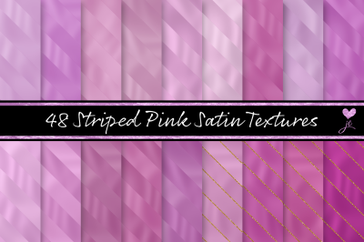 Striped Pink Satin Textures