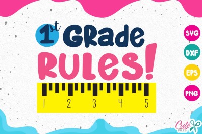 1st grade rules, first grade life, rule svg 