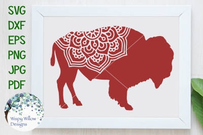 Bison Mandala&2C; Buffalo&2C; Yak Animal Cut File