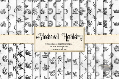 Medieval Heraldry Digital Paper