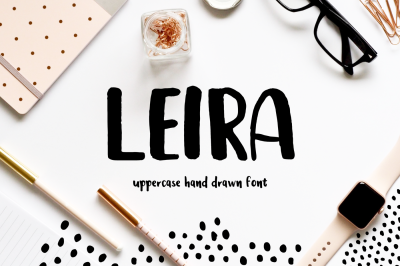 Leira Hand Drawn Uppercase Brush Font
