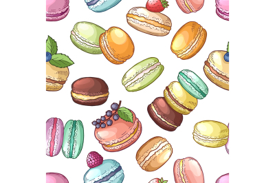 Delicious food of france. Colored macaroons set