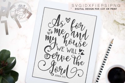 As for me and my house SVG DXF EPS PNG