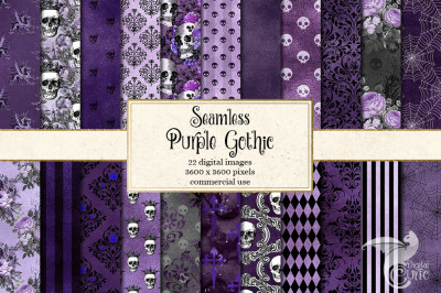 Seamless Purple Gothic Digital Paper