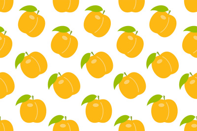 Seamless pattern with Peach