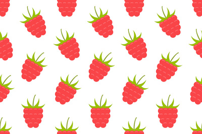 Seamless pattern with Raspberry
