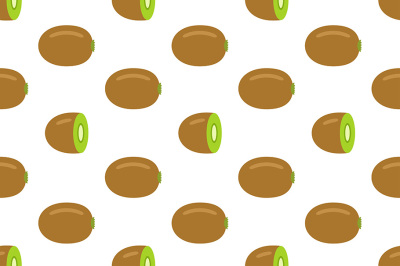 Seamless pattern with kiwi fruit