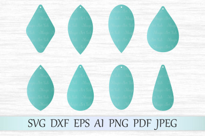 Earring template SVG, DXF, EPS, AI, PNG, PDF, JPEG