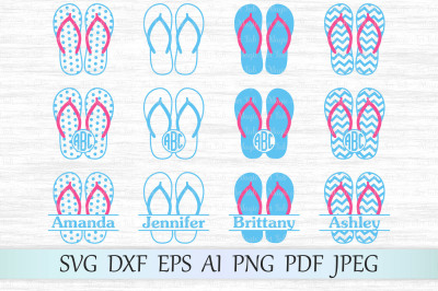 Flip flop SVG, DXF, EPS, AI, PNG, PDF, JPEG