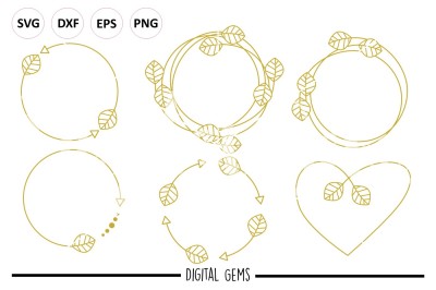 Monogram frames SVG &2F; DXF &2F; EPS &2F; PNG Files