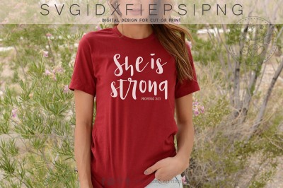 She is strong SVG DXF EPS PNG
