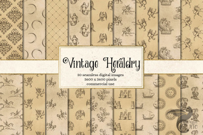 Vintage Heraldry Digital Paper