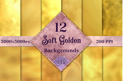 Soft Golden Backgrounds - 12 Image Set