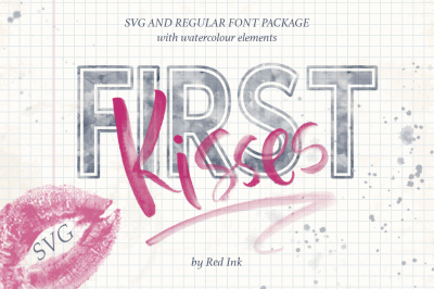 First Kisses. SVG Font Collection.