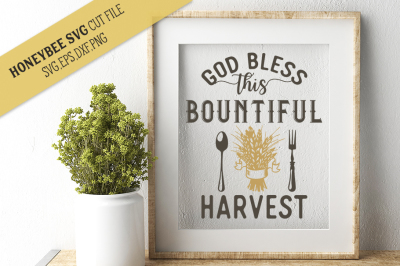 God Bless Bountiful Harvest SVG Cut file
