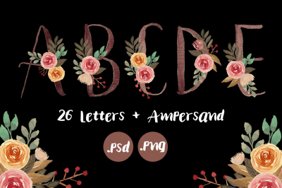 Floral Monogram Letters