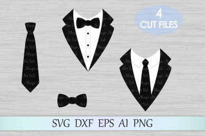 Tuxedo, Gentleman suit SVG, DXF, EPS, AI, PNG, PDF, JPEG