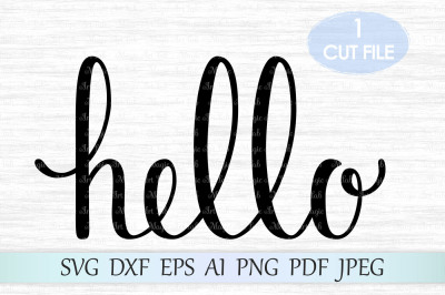 Hello quote SVG, DXF, EPS, AI, PNG, PDF, JPEG