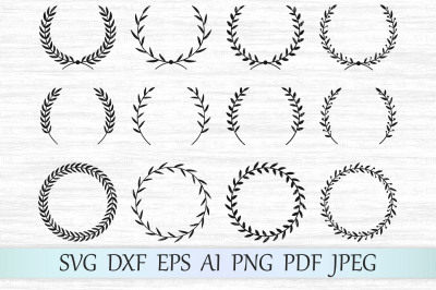 Laurel wreath SVG, DXF, EPS, AI, PNG, PDF, JPEG