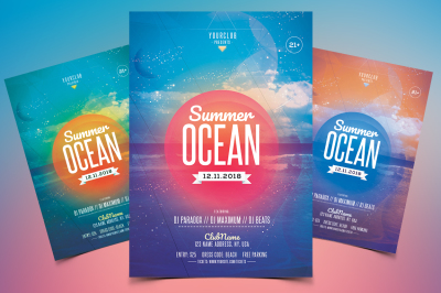 Summer Ocean - PSD Flyer Template