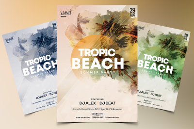 Tropic Beach - PSD Flyer Template