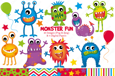 Monster clipart, Monster graphics &amp; illustrations