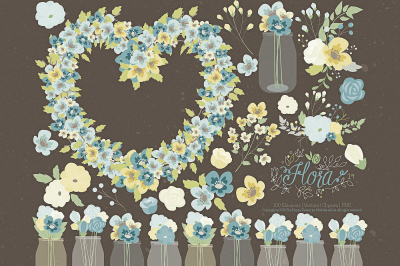 Flower Clipart and Vector &ndash; Flora 19
