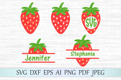 Strawberry SVG, DXF, EPS, AI, PNG, PDF, JPEG