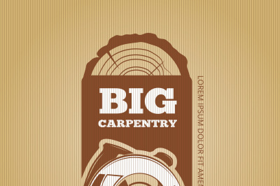 Carpenter vector vintage design for poster, label, badge and t-shirts