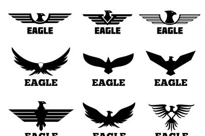 Eagles vector logo set