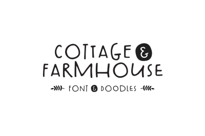 Cottage &amp; Farmhouse Font + Doodles
