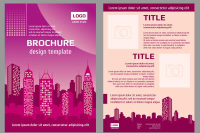 Business brochure architecture design vector template