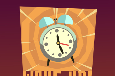 Wake up vector background